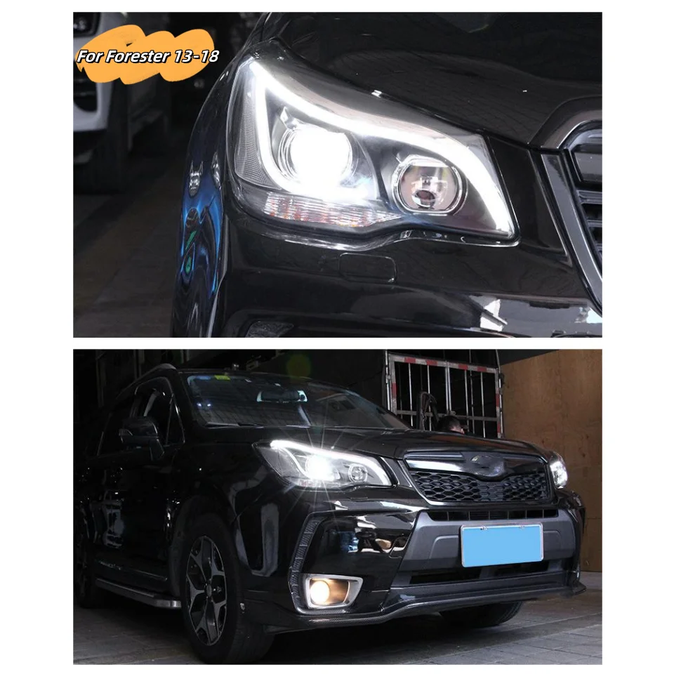 MRD Plug-and-Play for Subaru Forester 2013-2018 Headlight Modification Led Daytime Running Lamp Double Lens Xenon Headlight