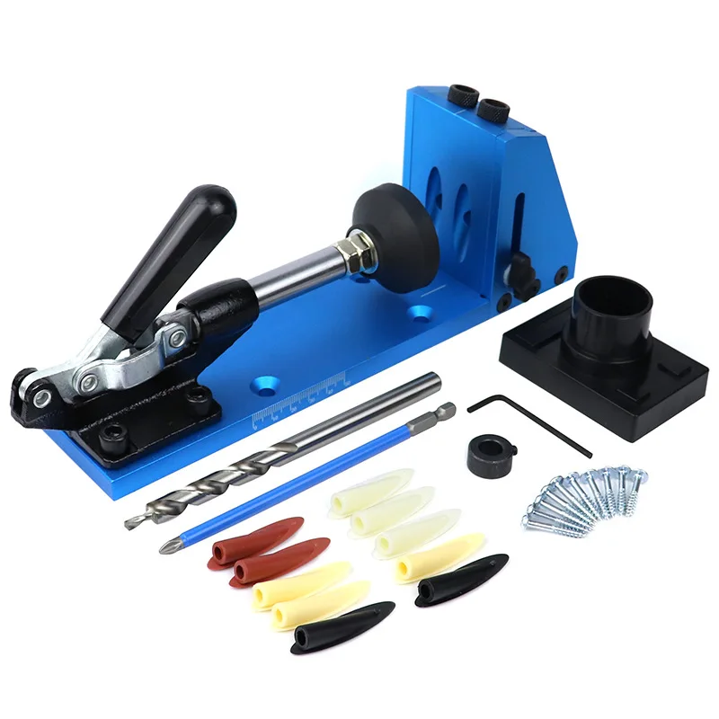 Oblique hole locator with dust cover Woodworking perforation locator Manual drilling locator Adjustable fixing clip