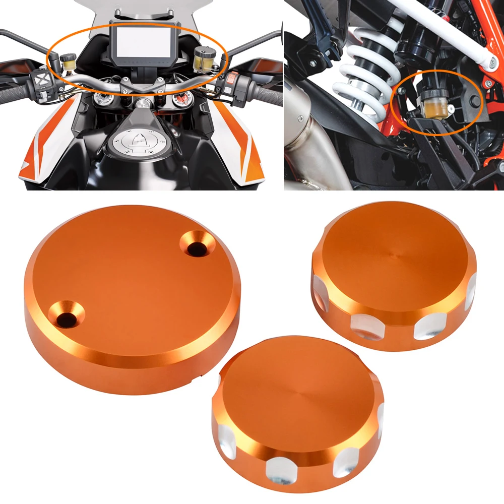 For 2014-2022 2023 2024 KTM 1290 Super Duke R/GT Front Clutch Reservoir Lid Oil Cup Covers Rear Brake Master Cylinder Cap