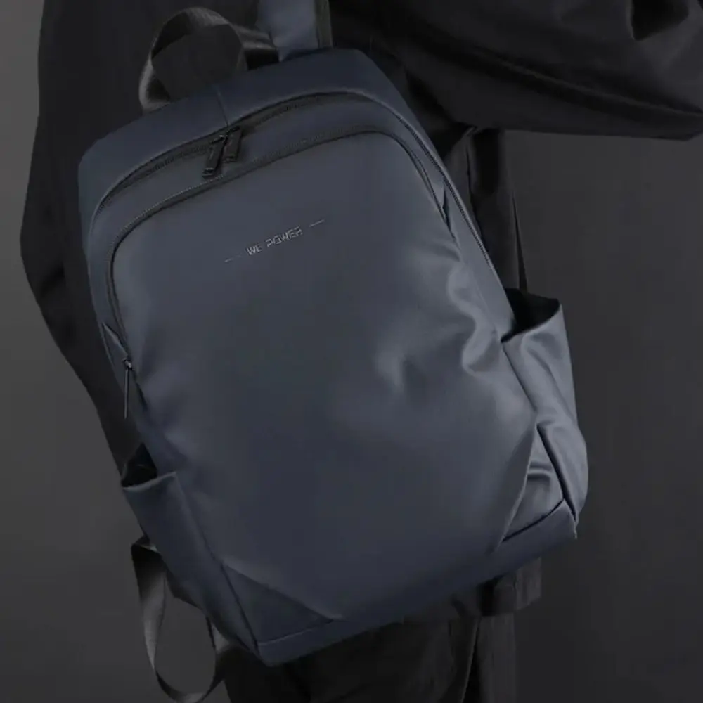 Tragbarer Herren-Rucksack mit großer Kapazität, wasserdicht, gefrostet, Business-Rucksack, einfarbig, lässiger Laptop-Rucksack