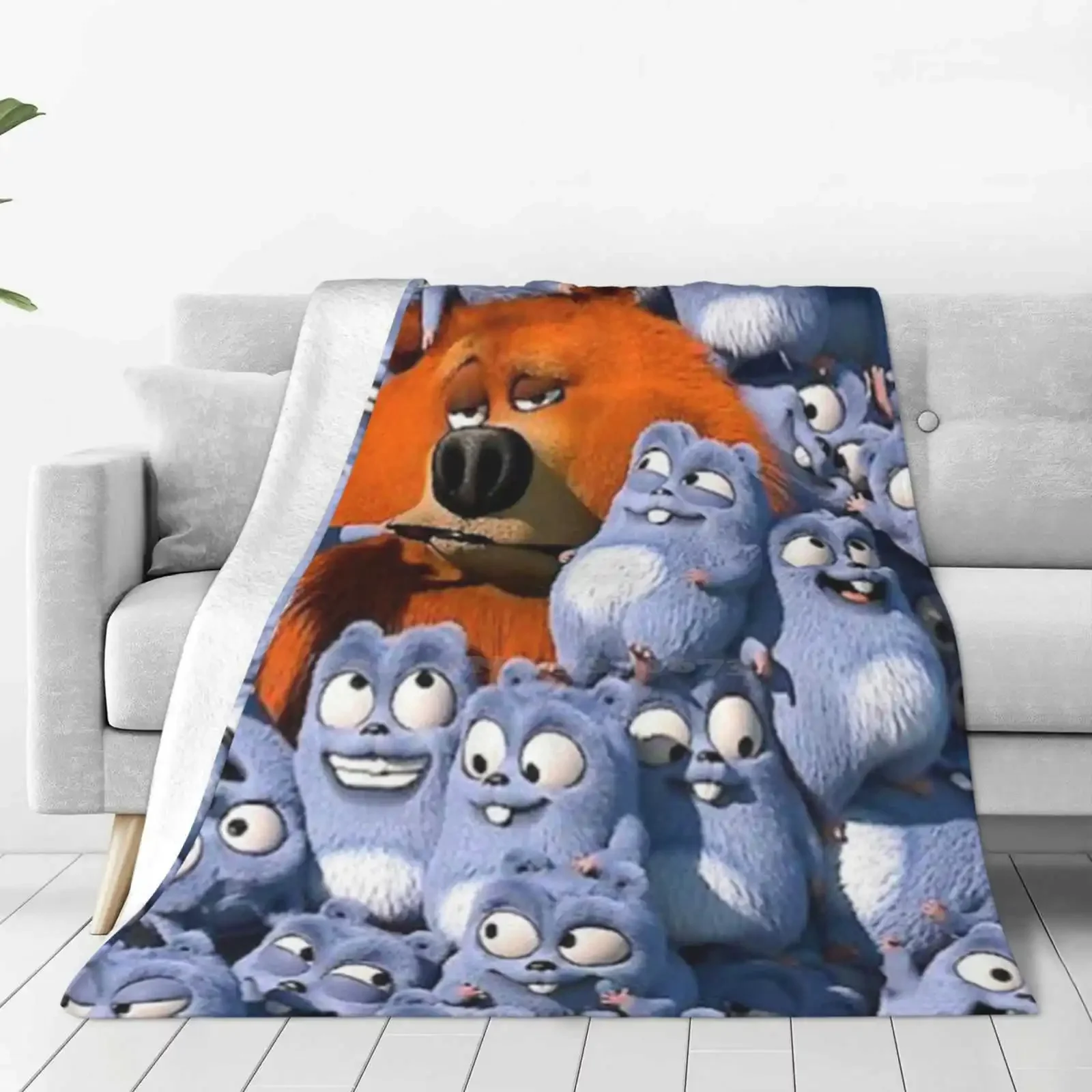 Grizzly And Lemmings Creative Design Light Thin Soft Flannel Blanket Kids Tv Grizzy Bear Baby And Kids Grizzy And The Lemmings