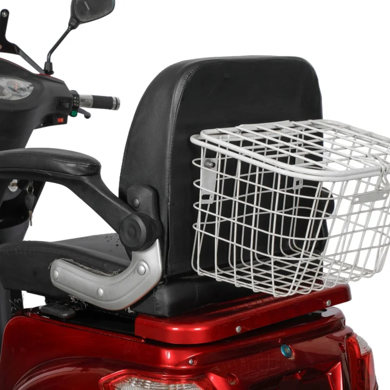 TVS Two-Person Passenger Tricycle with Steering Wheel Electric Motorcycles Disabled Friendly Two Front Wheels