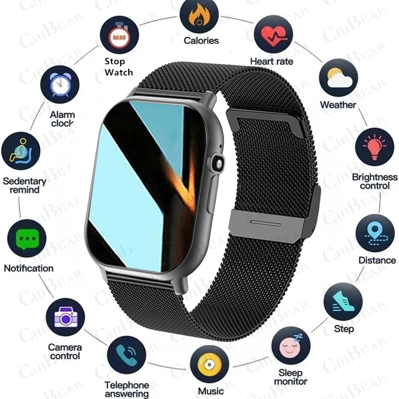 

For Huawei Xiaomi Smart Watch AMOLED HD Bluetooth Call Waterproof Watch with Money Detecting Light Outdoor Sports Smartwatch