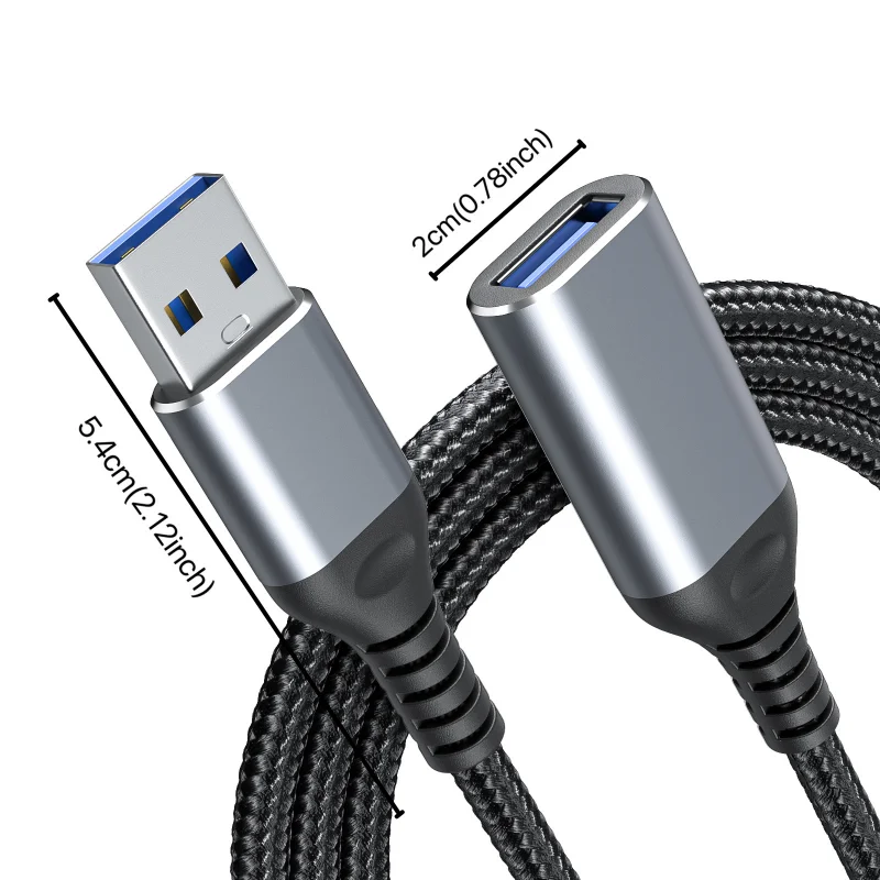 Usb Extension Cable Usb3.0 Cable Male To Female Extender Cord for Smart Tv Ps4 Ps3 Xbox One Ssd 2/6M Laptop Extension Data Cable