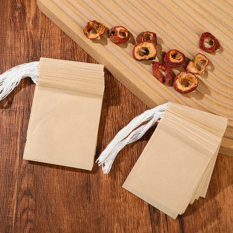 10000Pcs Disposable Tea Filter Bags for Loose Tea Biodegradable Compostable Unbleached Empty Tea Infuser Sachets With Drawstring
