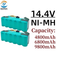 14.4V Ni-Mh Battery Compatible with AMIBOT, ARIETE BRICIOLA, DIBEA, PROFIMASTER, LP43SC2000P X500 Vacuum Cleaner