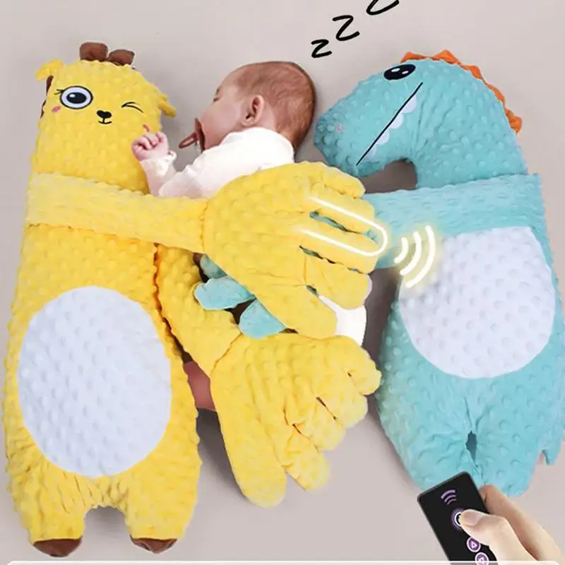70cmBaby Patter Baby Sleep Pillow with Remote control Soft Cushion Toy Calming Sleeper Portable Cartoon Lounger for Kids Toddler