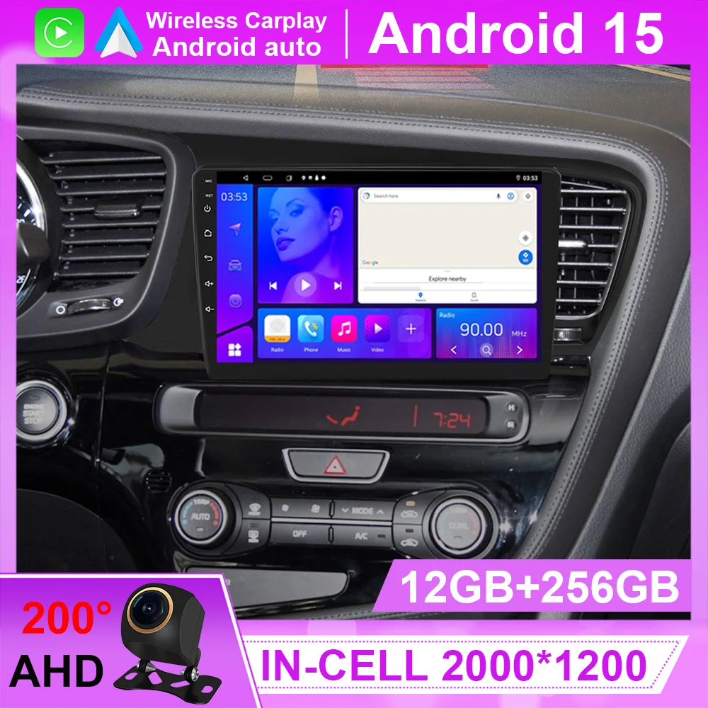 

Android15 Car Radio Carplay For Kia Optima 3 K5 TF 2010 - 2015 Navigation GPS Auto Bluetooth Multimedia Player No 2din Wifi 5G