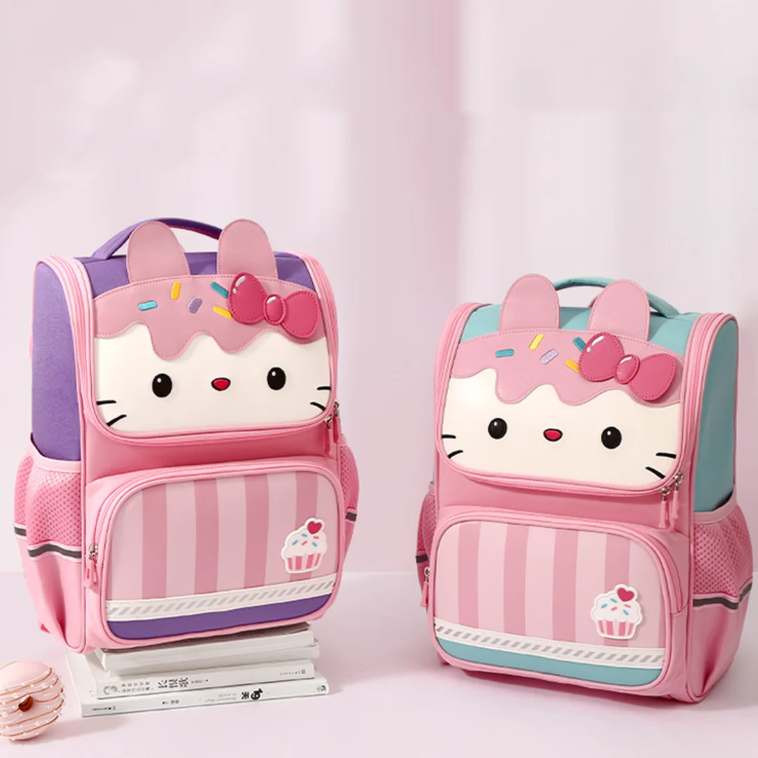 

Sanrio Hello Kitty New Student Schoolbag Large Capacity Lightweight Cute Cartoon Shoulder Pad Stain-Resistant Children Backpack