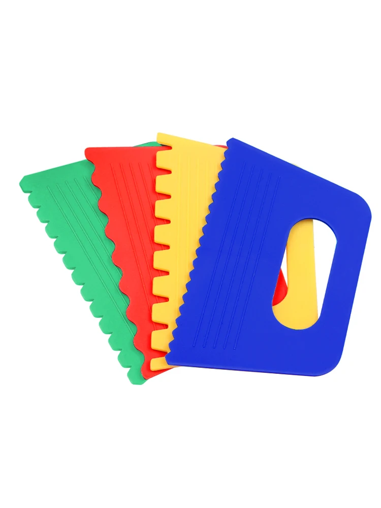 Ferramentas de pintura Graffiti portátil para crianças, Educação Infantil Escultura, Crianças, Artesanato Infantil, Desenho, Linha DIY colorida, Raspador de tinta, Handheld, 4Pcs