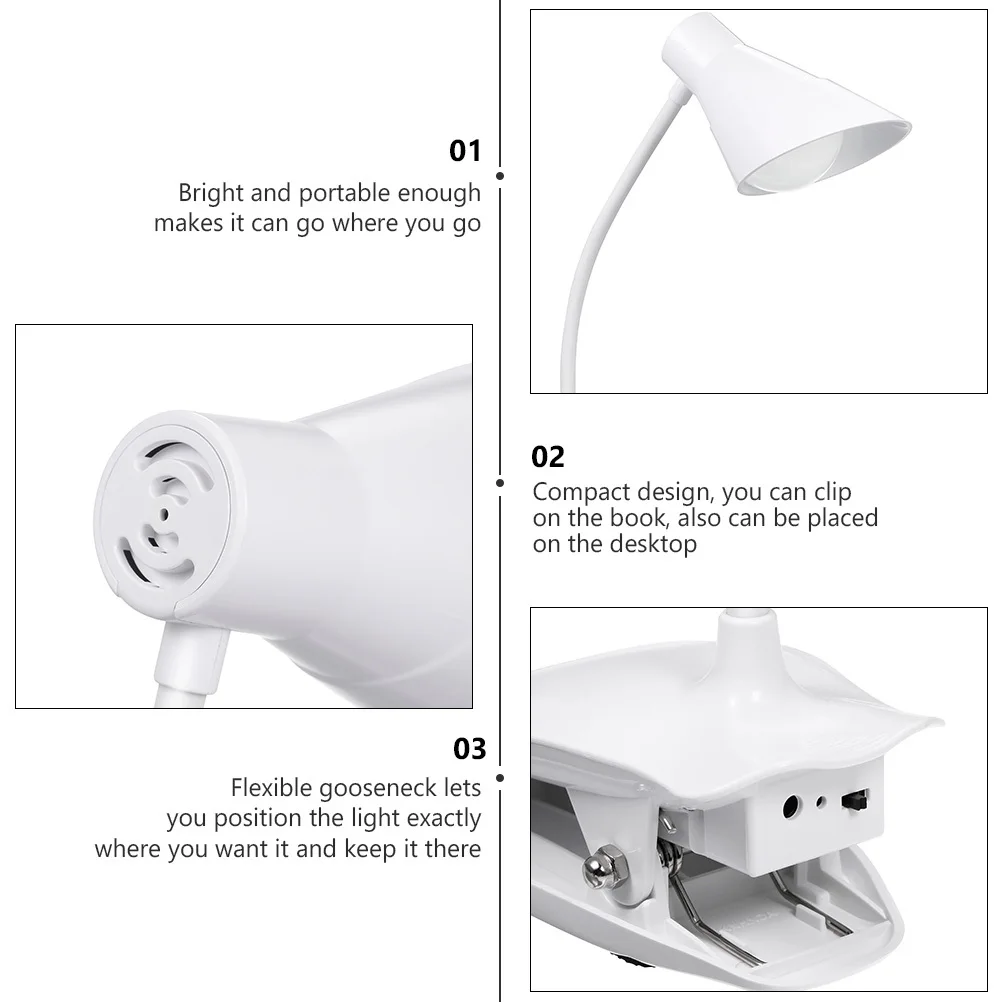 

Clip-on Touch Control Eye-Care Folding Reading Lamp Desktop LED Adjustable Bright Portable Learning Table Light