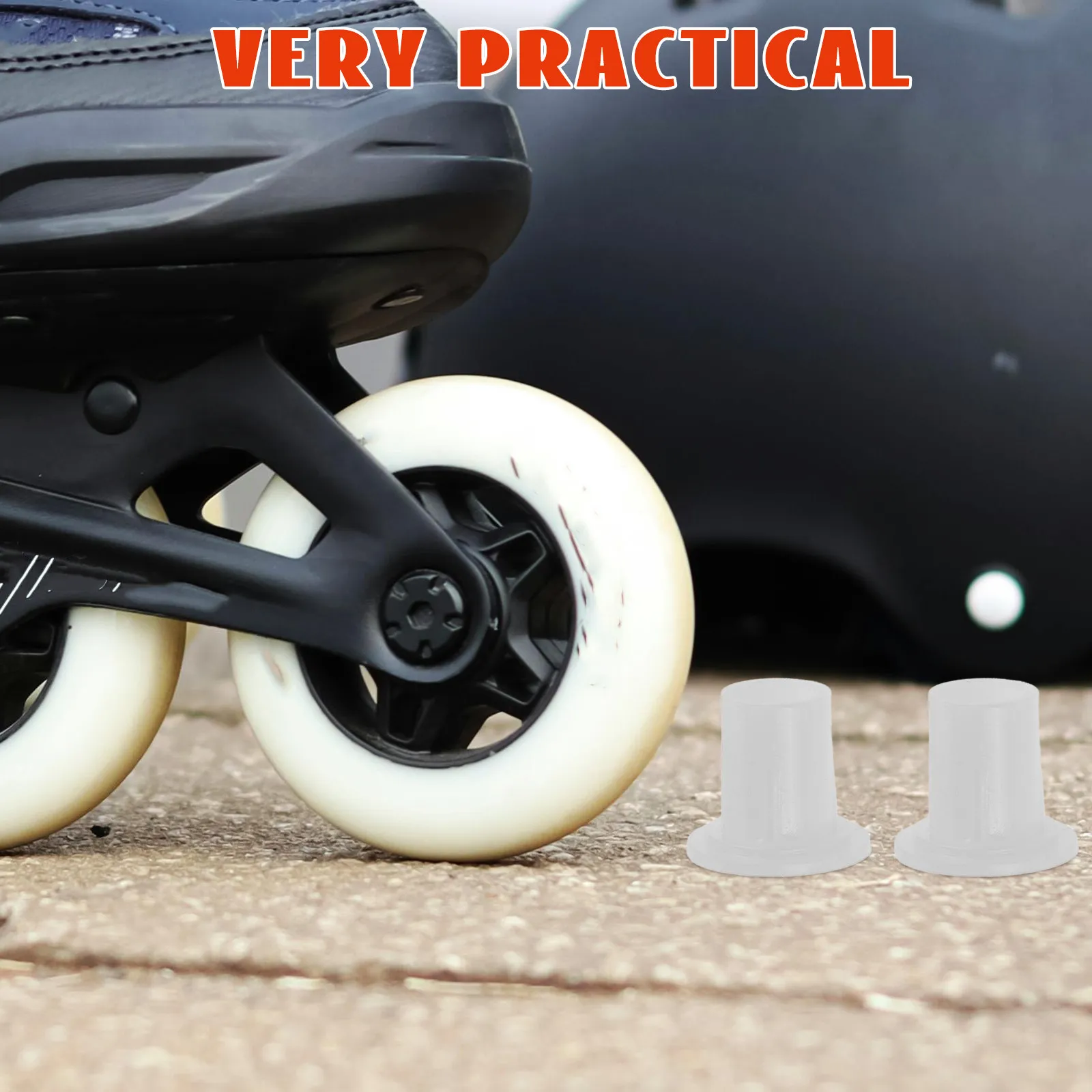 

40 шт. пластиковых заглушек-проставок для роликовых коньков, универсальные, для замены колесных подшипников и осей, удлиненные