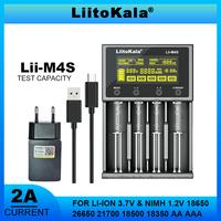 LiitoKala Lii-M4S 18650 LCD Multifunctional Battery Charger For 3.7V 1.2V 26650 21700 14500 18350 17500 AA AAA A C And Other