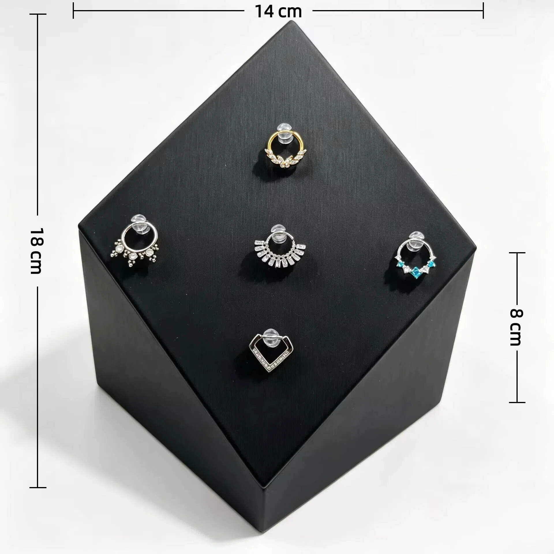 Faux leather Display Stand for 16G 14G Body Piercing Jewelry Display Holder Belly Nipple Body jewelry Organize
