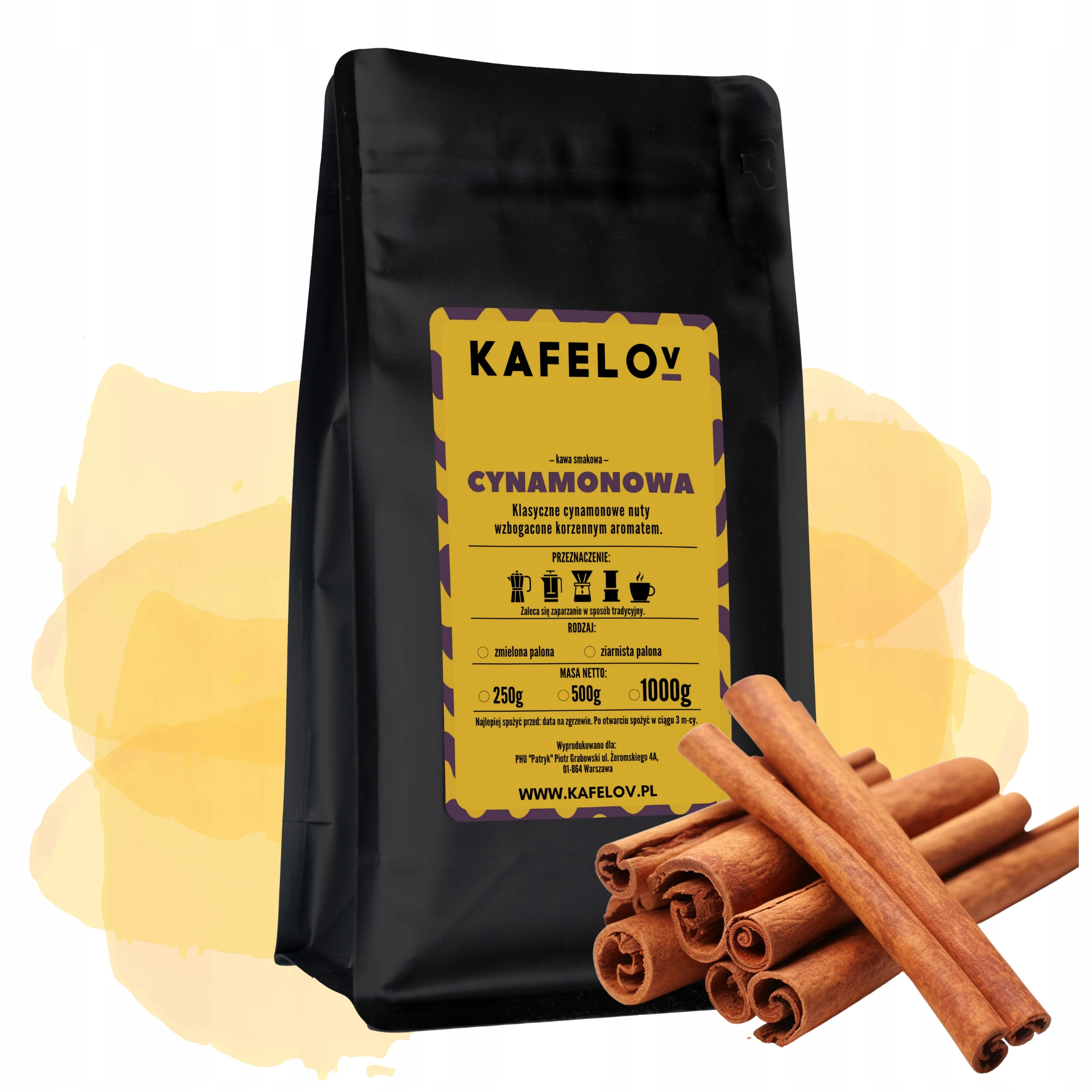CINNAMONE-Kaffee mit Kafelov-Geschmack, 500 g gemahlen