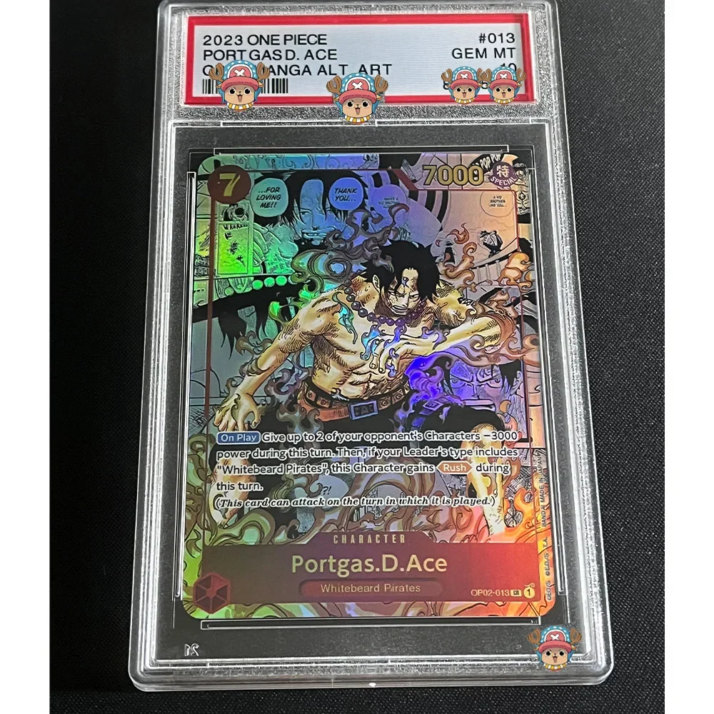 Anime OPCG Graded Card English Version MONKEY.D.LUFFY SHANKS MANGA ALT ART GEM MT 10 Collection Card Holographic Label Replica