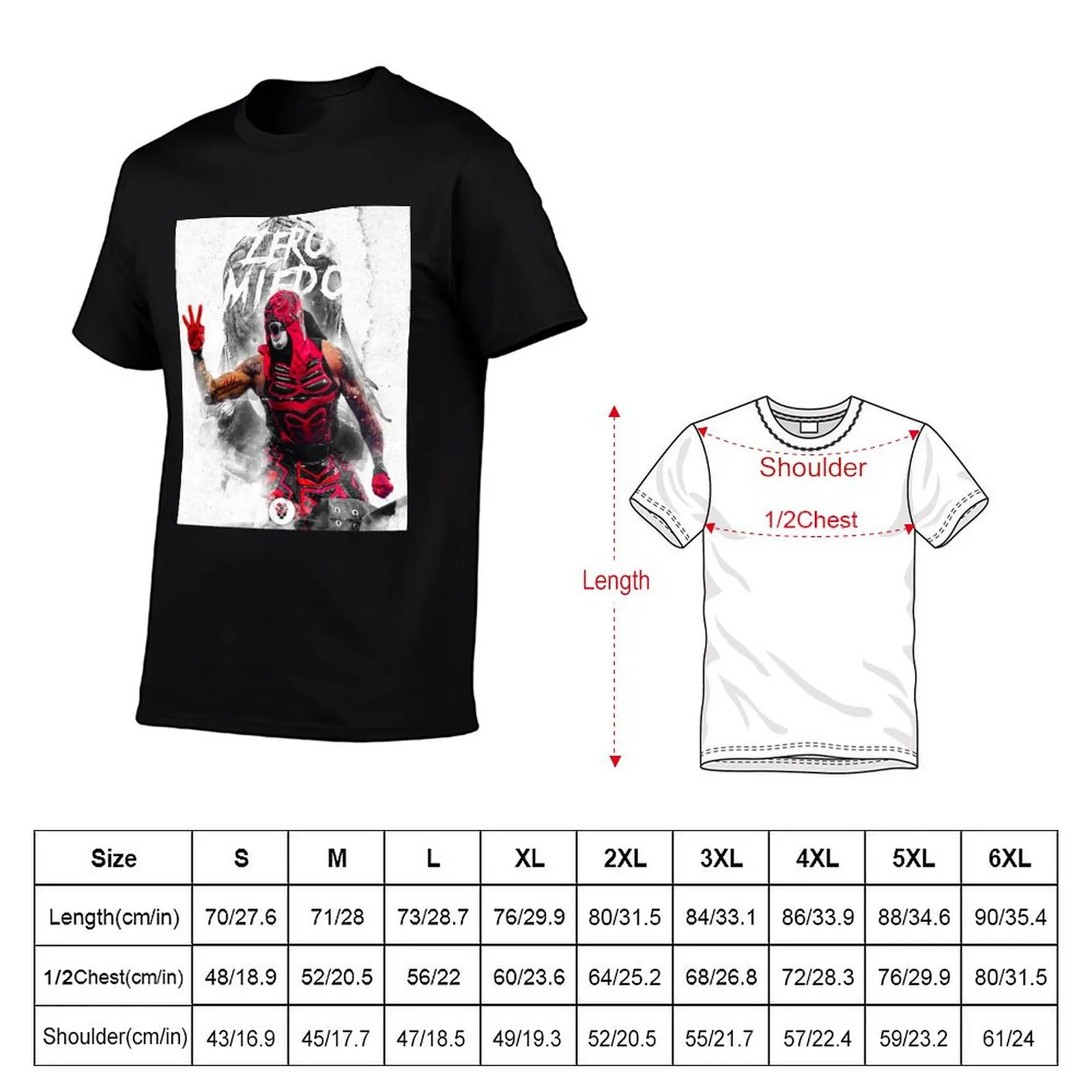 Pentagon jr. - Penta El Zero Miedo (AEW Wrestling Lucha Libre Artwork) T-Shirt Plus Size Gym Sports T-Shirt