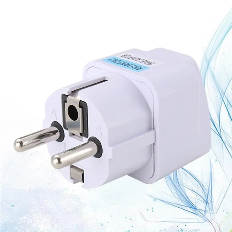 อุปกรณ์แปลงอเนกประสงค์สำหรับท่องเที่ยวทั่วโลกปลั๊กตัวแปลงยุโรปประเภท SCHUKO e/f สำหรับเยอรมนีฝรั่งเศสเกาหลีรัสเซียเนเทอร์แลนด์เดนมาร์กมาร์ค