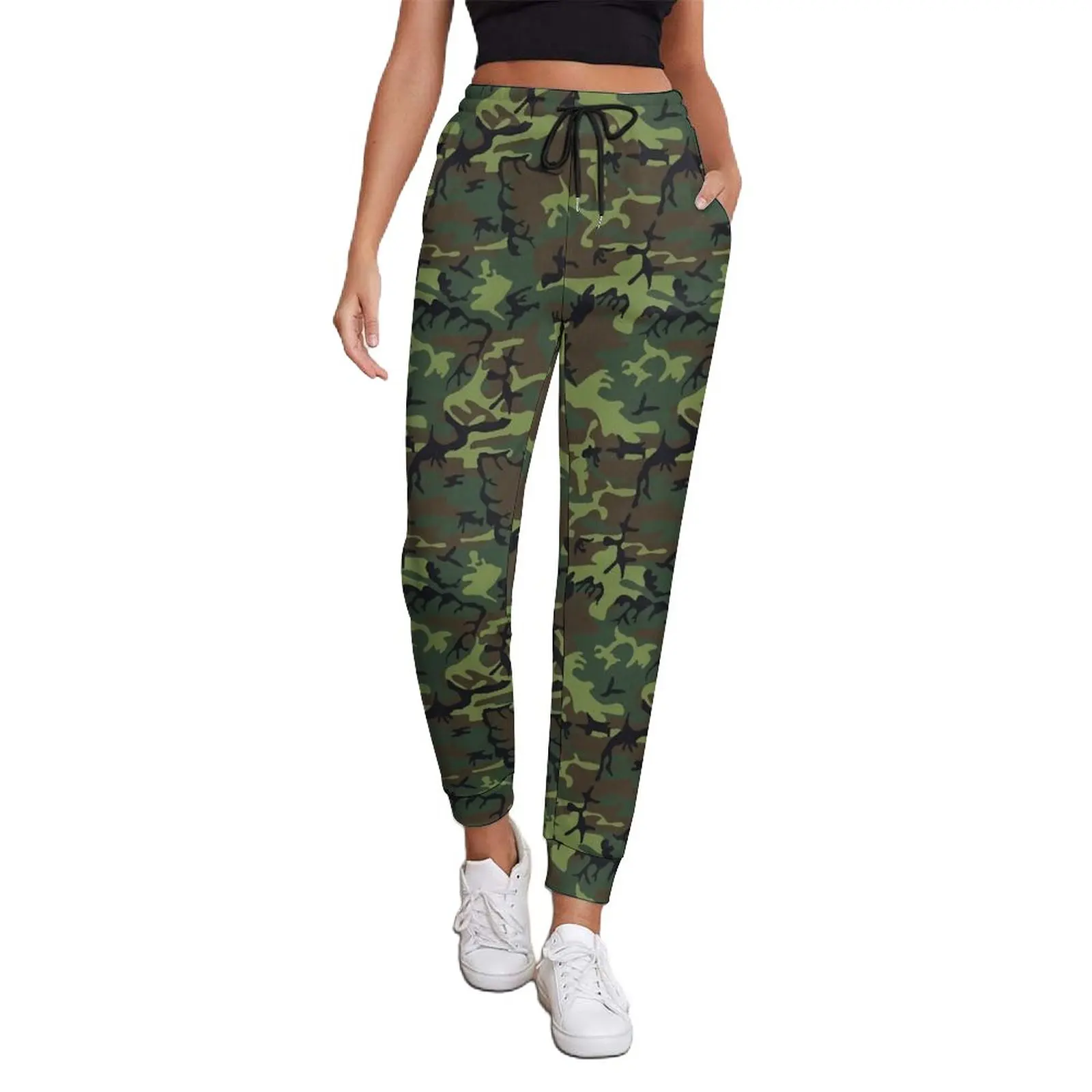 Military Camo Jogger Pants Green Camouflage Streetwear Sweatpants Spring Women Home Printed Big Size Trousers Birthday Gift