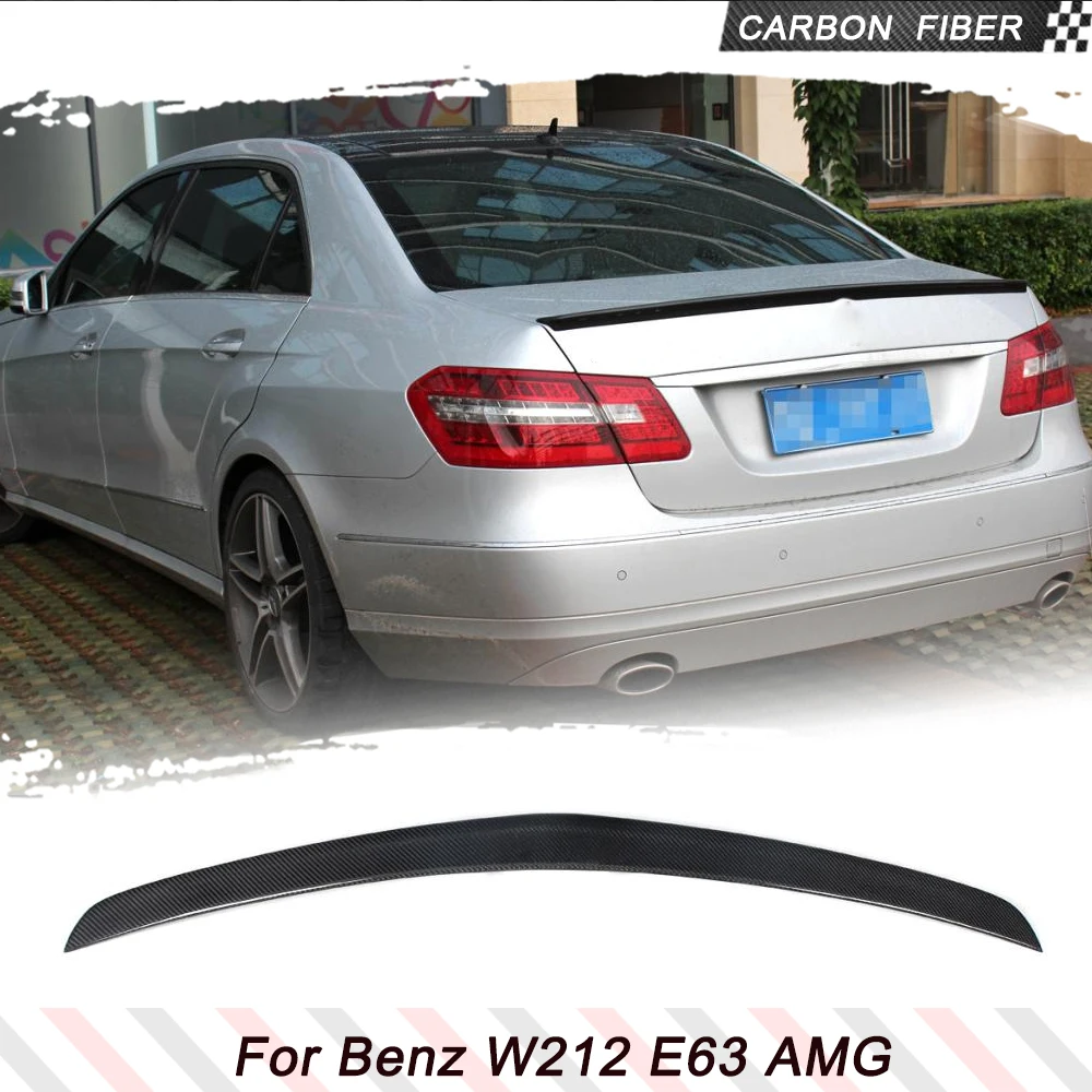 Carbon Fiber Car Racing Rear Trunk Spoiler Boot Lip Wing for Benz E-class Benz W212 E250 E350 E550 E63 2010-2015 Car-Styling