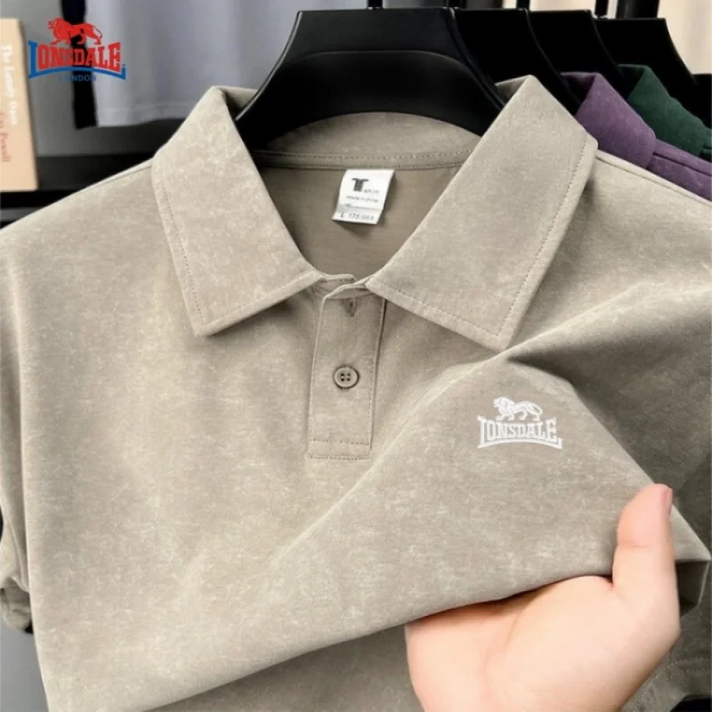 

New summer men's high-quality pure cotton tie dye short sleeved polo shirt, trendy and fashionable casual sweat absorbing top