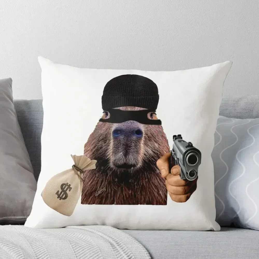 

Capybara Robber Throw Pillow covers for pillows sleeping pillows Christmas Pillowcase anime girl pillow