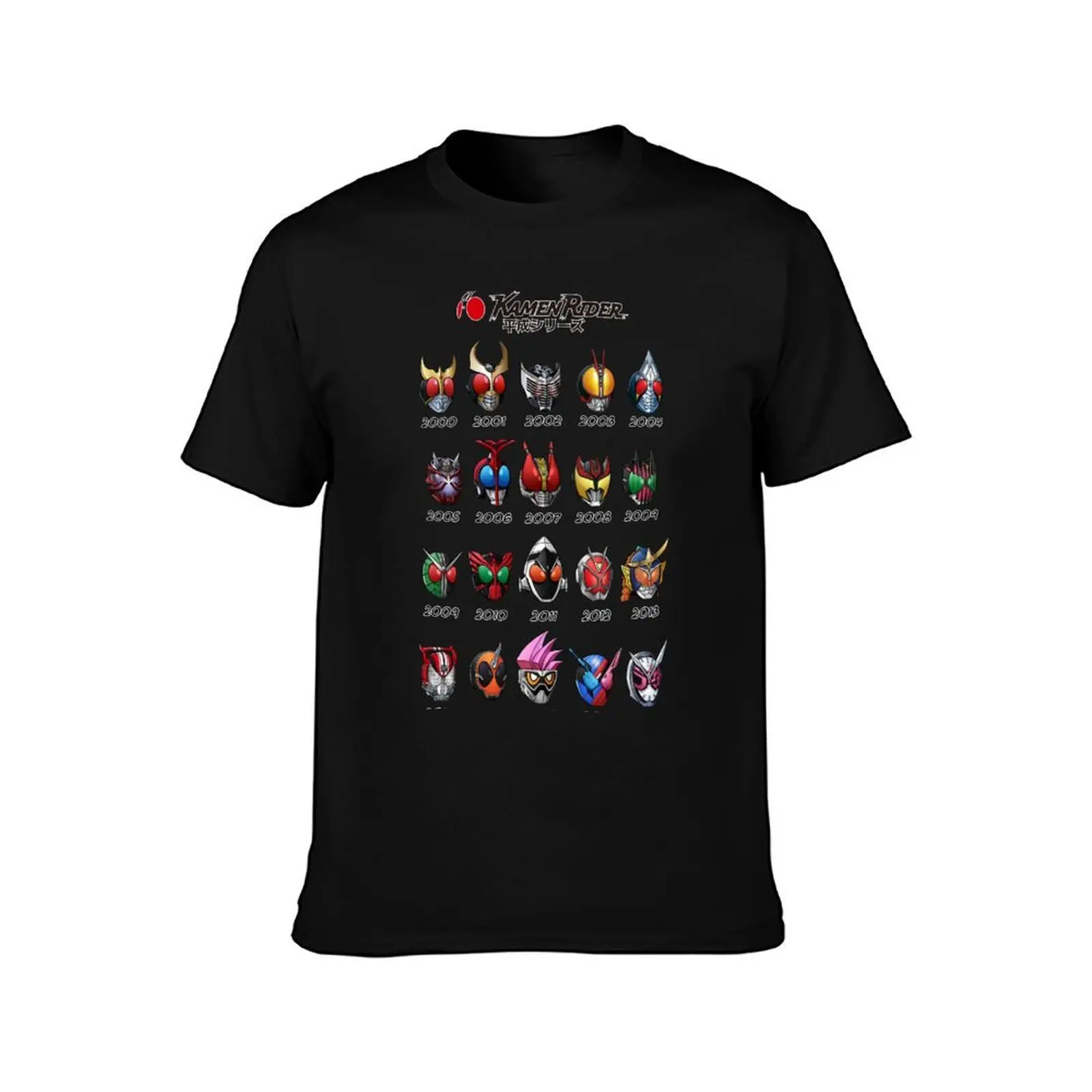 Kamen Rider - Heisei Era T-Shirt, Summer Casual Cotton Tee, Oversized Streetwear Tops, Vintage Graphic Print, Unisex Men Women