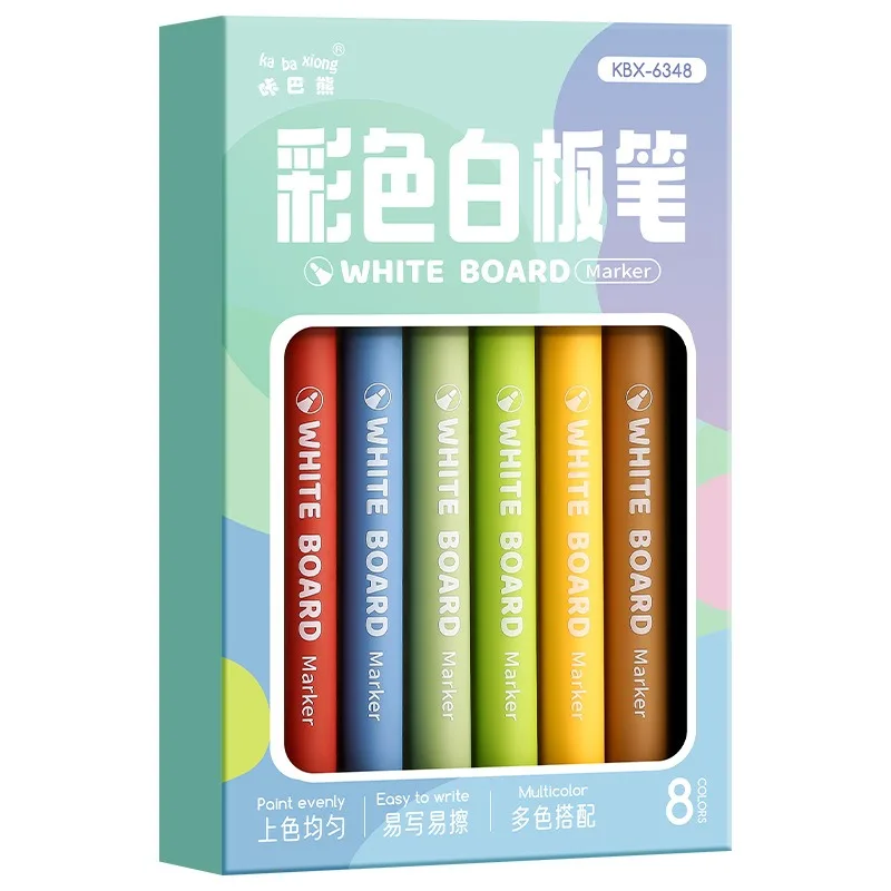 8 Colors Whiteboard Marker Pen Set Erasable Markers Easy To Wipe Off Smooth Writing Office Drawing Classroom Supplies