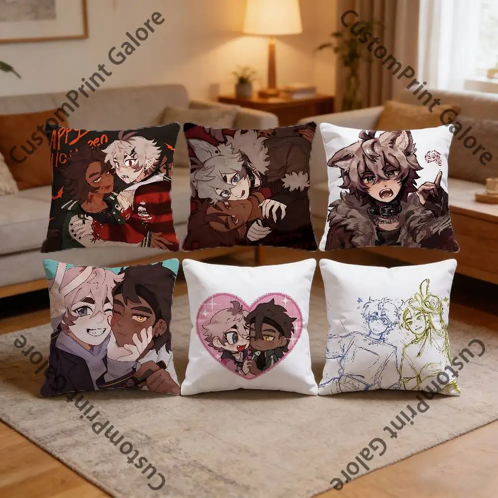 

R-Rebound of the H-Heart Pillow Cover Polyester Square Cushion Case 45 cm Decorative for Home Couch Bed Car Decor