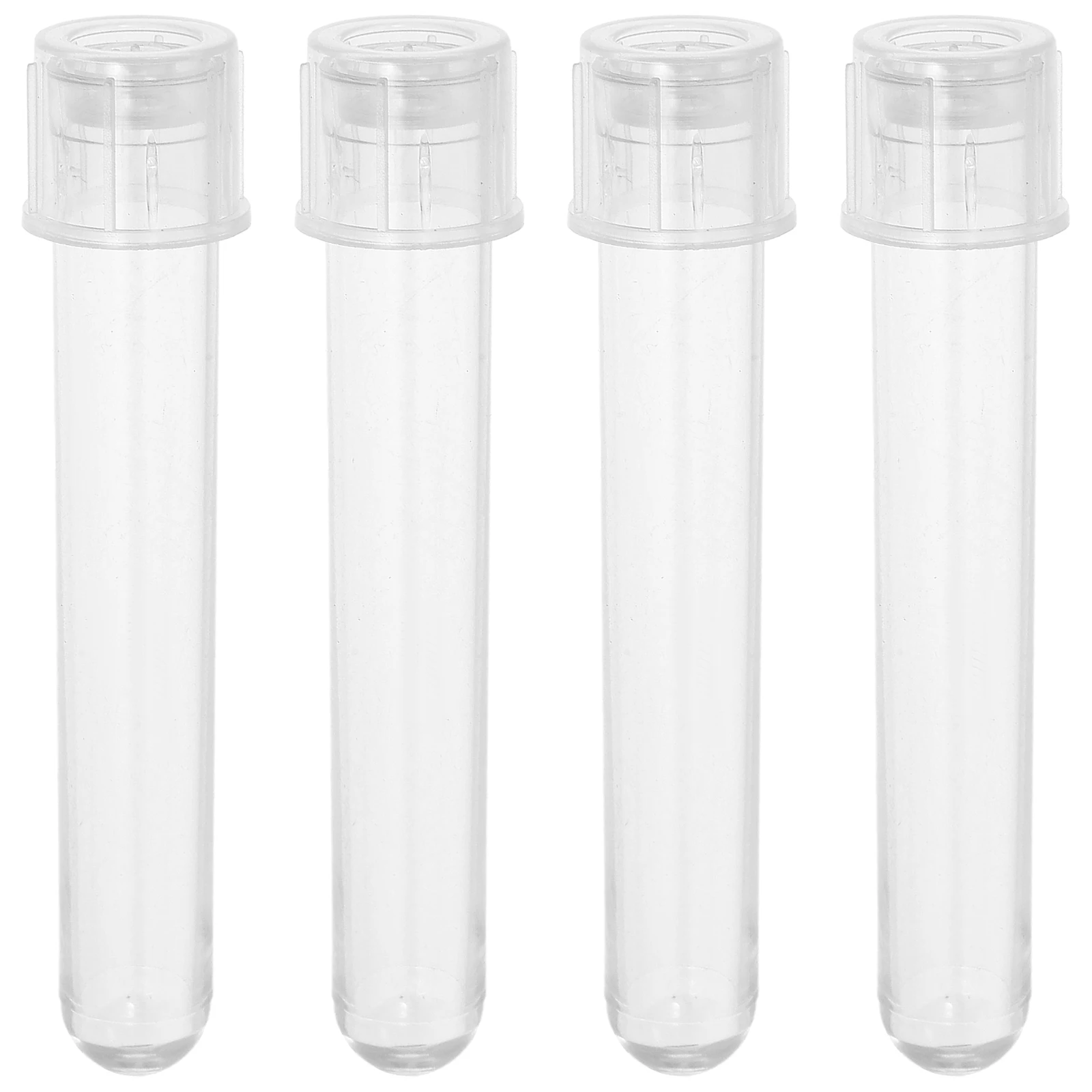 24pcs Test 5Ml Plastic Sample Testing Tubes For Liquid Cell Storage Small Vials Lab Sampling Tubes Teaching Equipment