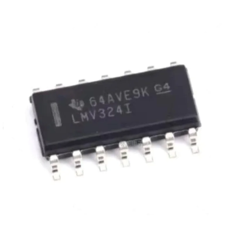 10 Brand New Original Lmv324Idr, Marked Lmv324I, Packaged in Sop-14, Rail-To-Rail Output, Quad Operational Amplifier Chip
