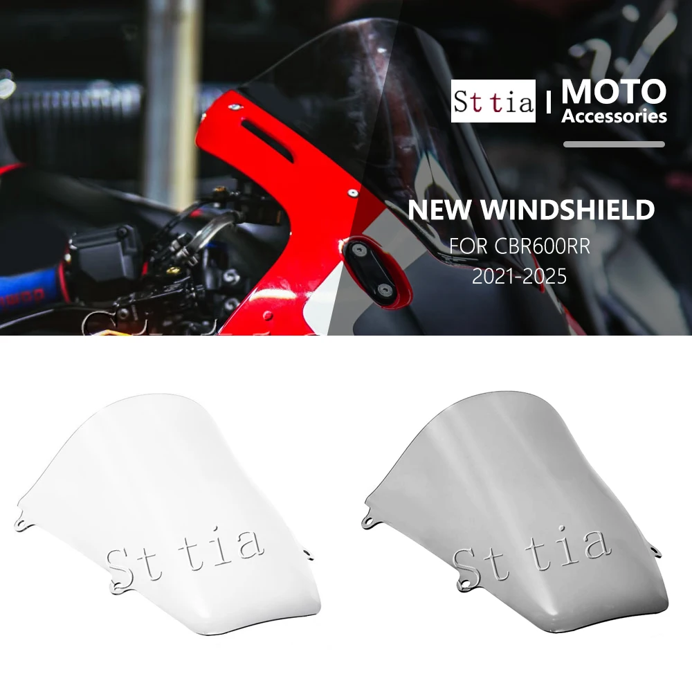 

Motorcycle Windscreen Wind Deflector For Honda CBR600RR 2021 2022 2023 2024 2025 Racing Windshield Screen CBR600 RR CBR 600 RR