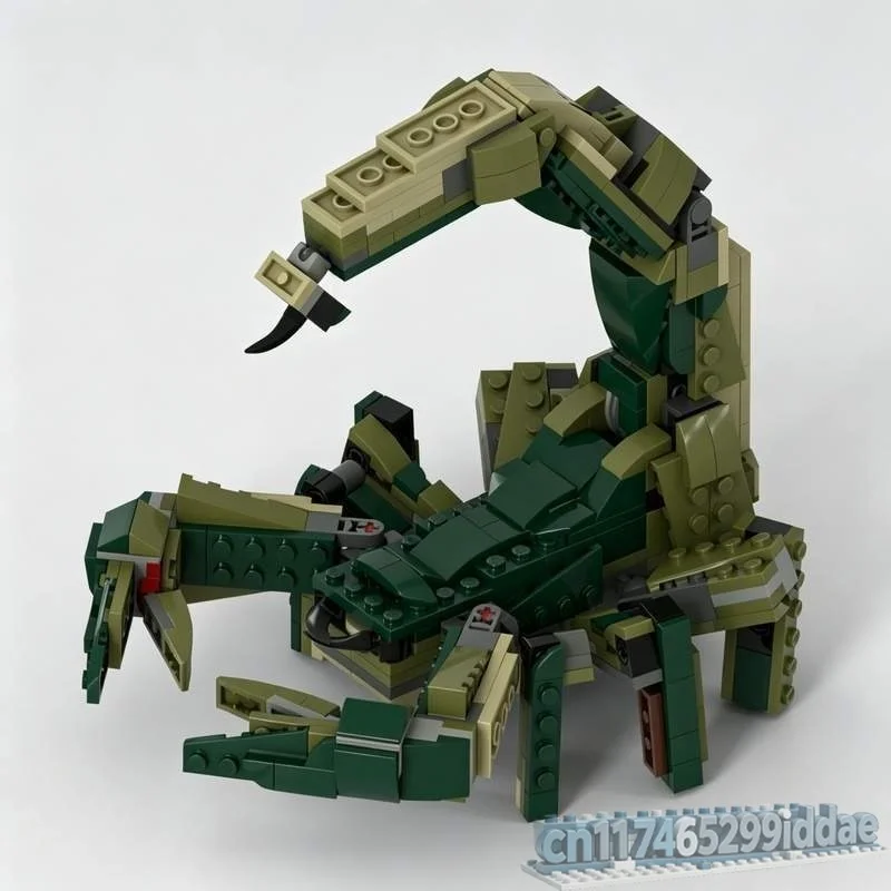 527PCS Scorpion Creature MOC Custom Puzzle Animal Model Building Blocks DIY Creative Assembly Educational Toy Collection Gifts