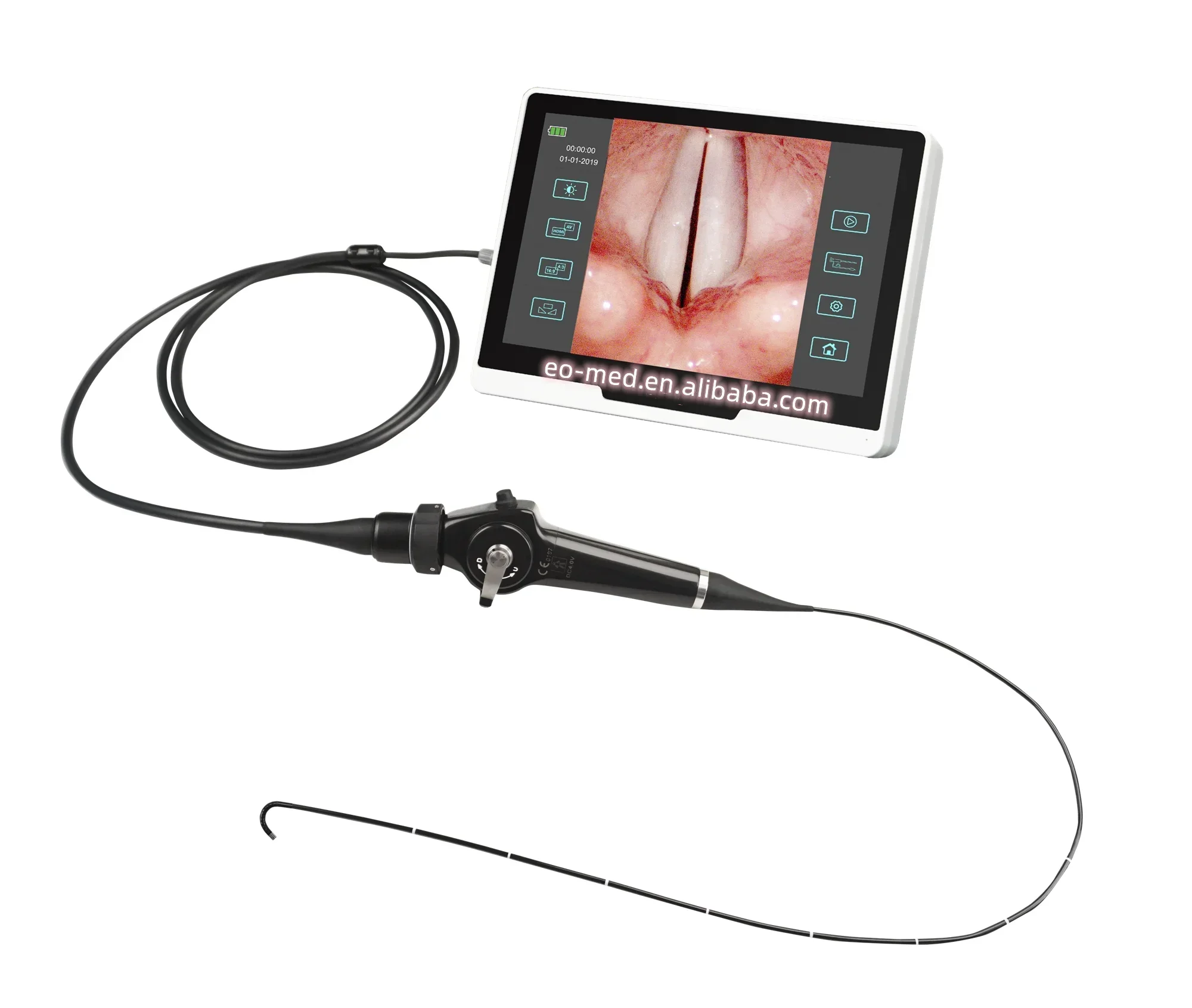 FVL05 Video Endoscopy Flexible Laryngoscope For ENT Treatment Intubation Operation Fiber Optic Video Bronchoscope Channel 2.6mm