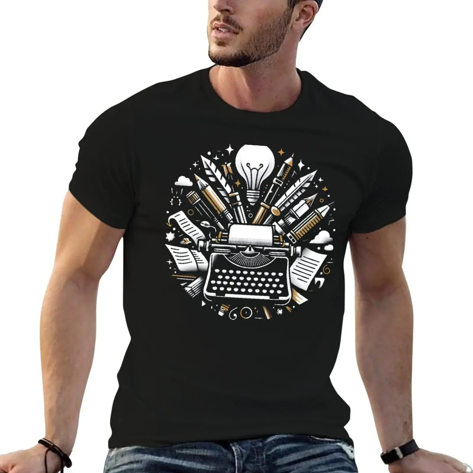 

The Art of Writing T-Shirt topping Man t-shirt men workout shirt
