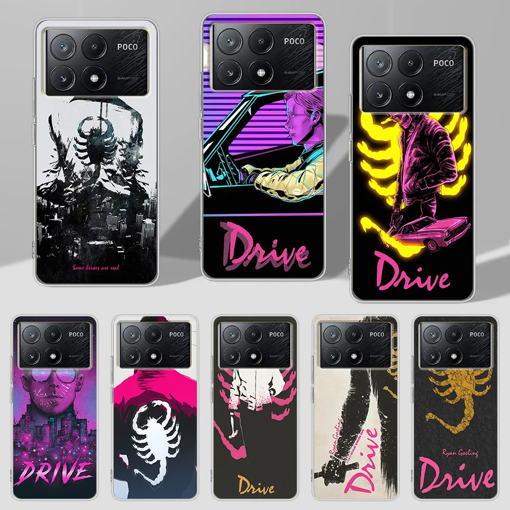 Drive Ryan Gosling Movie Fun Art Case for Xiaomi Poco X6 X5 F4 M5s X3 NFC F1 F5 M5 M3 M4 GT F3 F2 X4 Pro TPU Soft Phone Cover