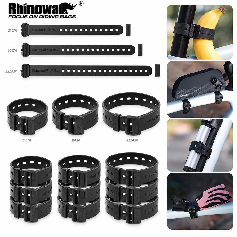 Rhinowalk Multifunctional TPU Strap Measuring Tie Outdoor Accessories Adjustable Luggage Belt Storage Buckle Bike Cycling Travel