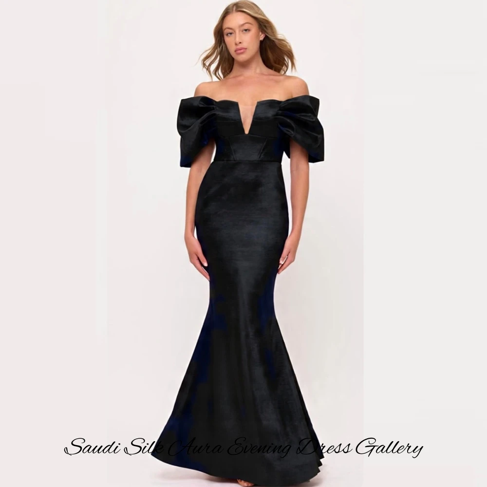 Elegant Strapless Sleeveless Evening Dress Fashion Mermaid Satin Customized Party Dress Ruched Zipper Back Vestido De Festa image 5