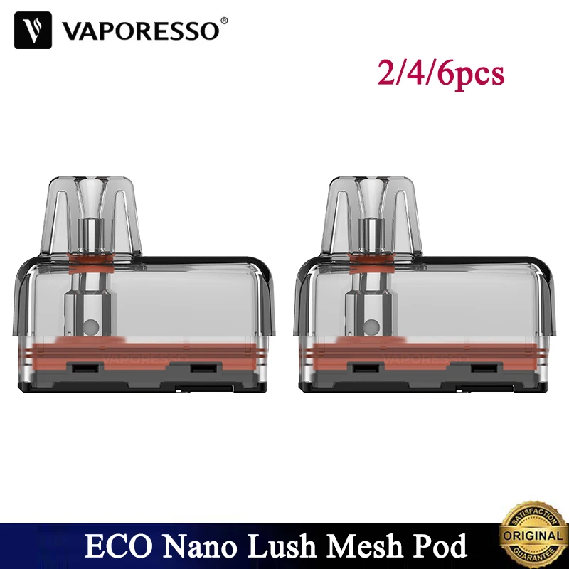 Vaporesso-خرطوشة فيب أصلية ، نانو بيئي ، شبكة خصبة ، خرطوشة جراب ، 6 ، 0.6 أوم ، تقنية COREX لـ ECO Nano 2 وطقم ECO Pro ، 2: 4 ، 6