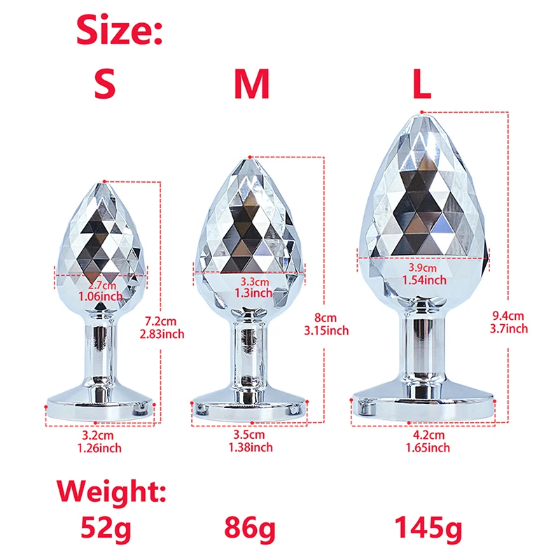 Diamond Surface Stainless Steel Butt Plug For Woman Crystal Base Sex Anal Plug Anal Toys Sex Toys For Woman Men Adult Games - view 4