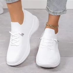 Shoes for Women 2024 New Solid Color Simple Women's White Sneakers Comfortable Breathable Female Tennis Shoes Zapatos De Mujer