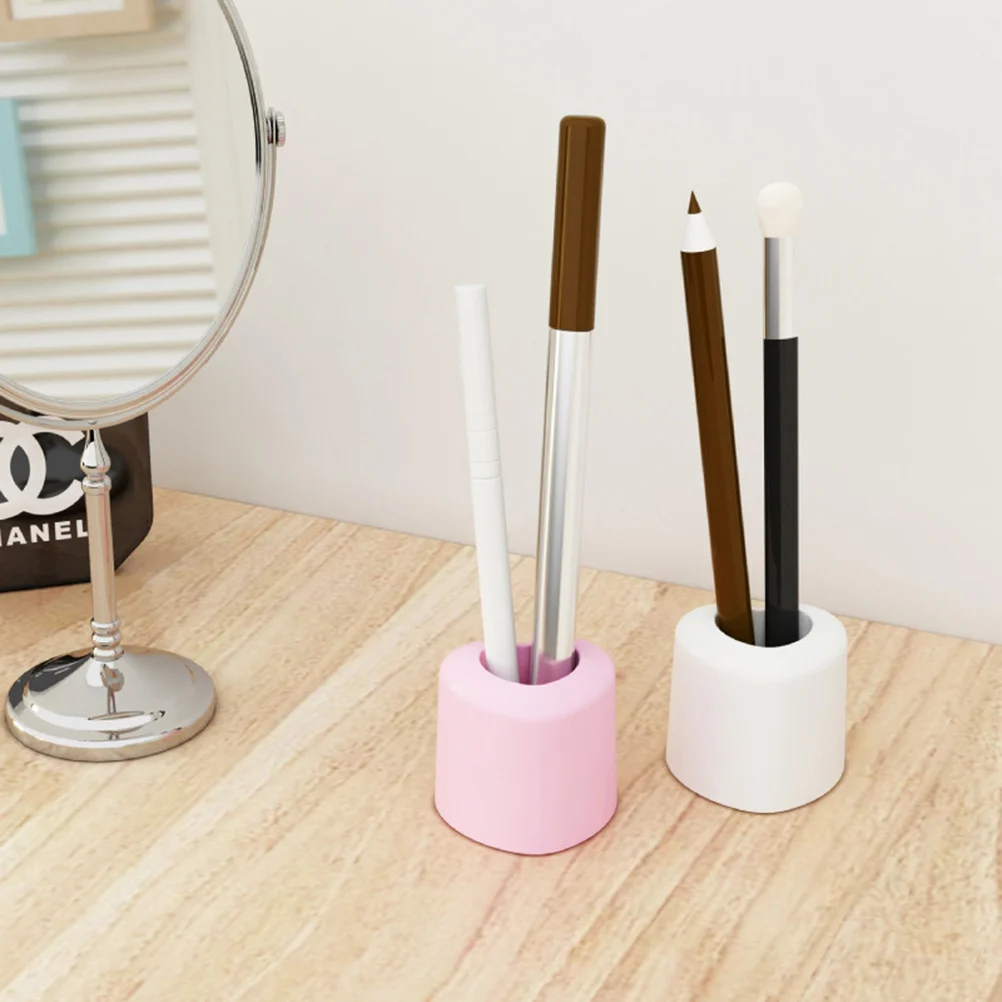 

Heart-Shaped Storage Holder Abs Material For Toothbrush Eyebrow Pencil Bathroom Organizer Desktop Living Room