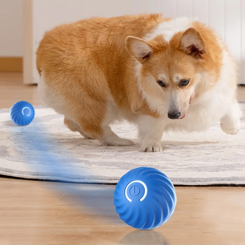 Smart Dog Toys Intelligent Gravity Jump Ball Rechargeable Bite-Resistant Rolling Ball Cat And Dog Chase Interactive Pet Toys