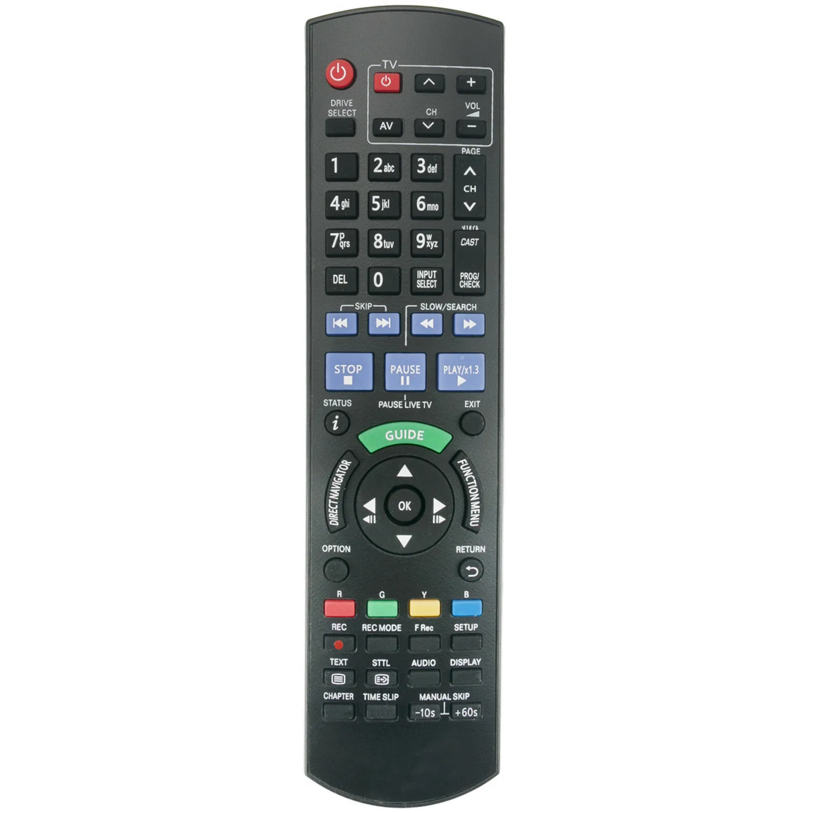 Remote Control For Panasonic DMR-XW300 DMR-XW300GL DMR-XW480 DMR-XW390 DMR-XW385 DMR-XW380 Blu-ray Disc DVD Recorder