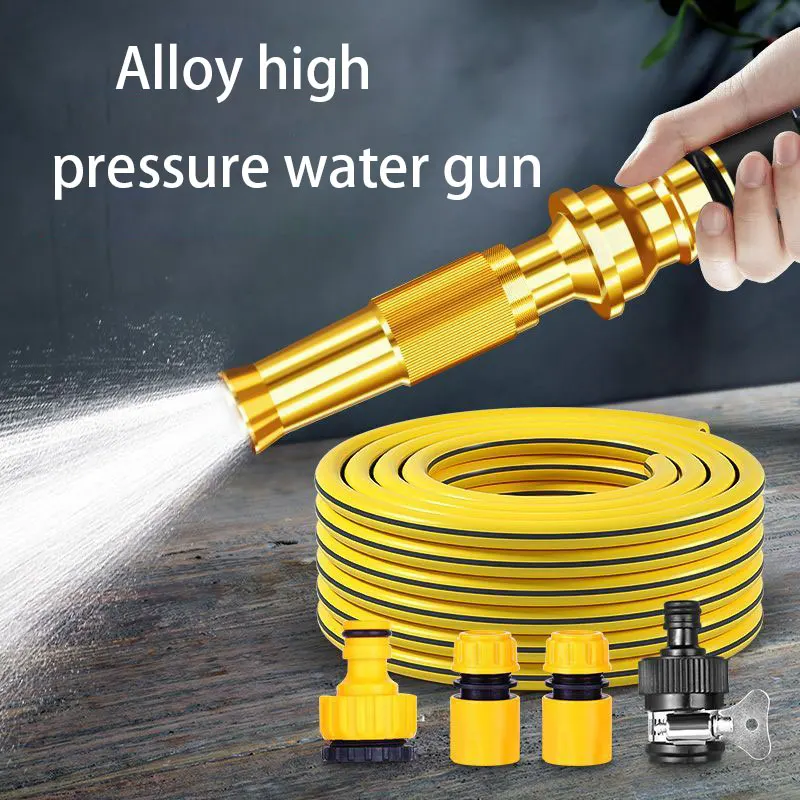 New 2024 high pressure water gun household car wash water copper straight nozzle car wash water gun hose