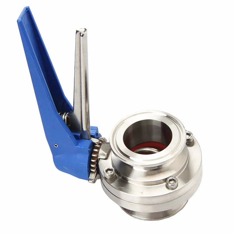 Squeeze Trigger Butterfly Valve Tri Clamp Stainless Steel SS304 Sanitary 57mm/63mm/76mm/89mm/102mm/108mm  Homebrew Dairy Product