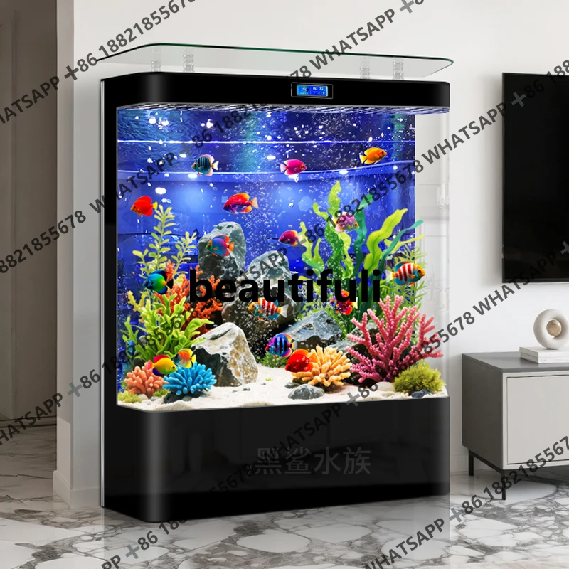 New goldfish tank living room household small smart TV cabinet next to the all-in-one aquarium