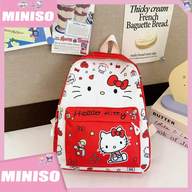 

2025 New Cartoon Hello Kitty Japanese Children's Backpack Ultra Light Kuromi Backpack Cute Large Capacity Kindergarten Backpack