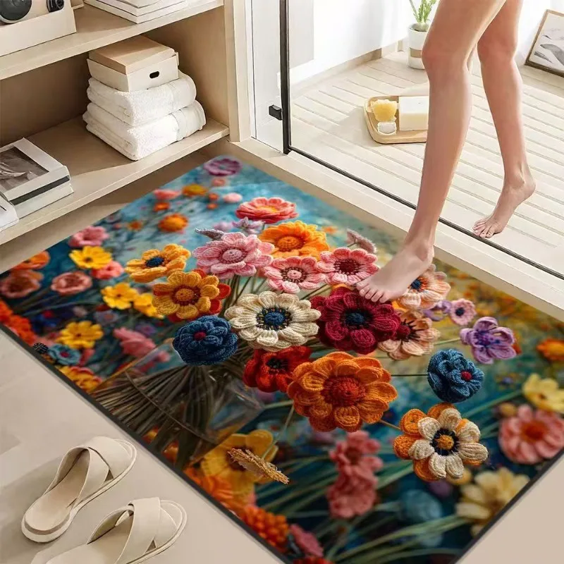 Bathroom absorbent diatom mud toilet  doormat toilet toilet floor mat toilet carpet