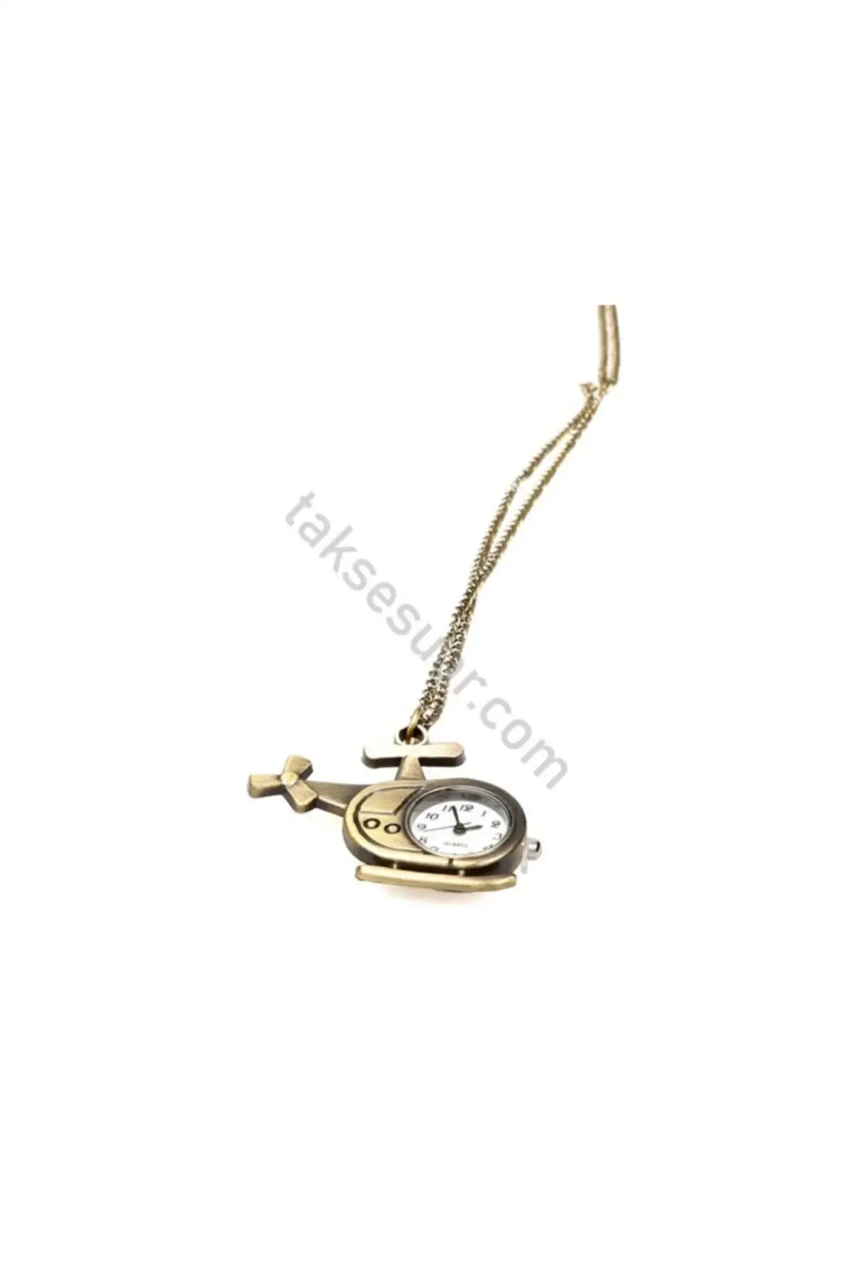 Uras Necklace Helicopter Looking Köstekli Vintage Watch Men Women